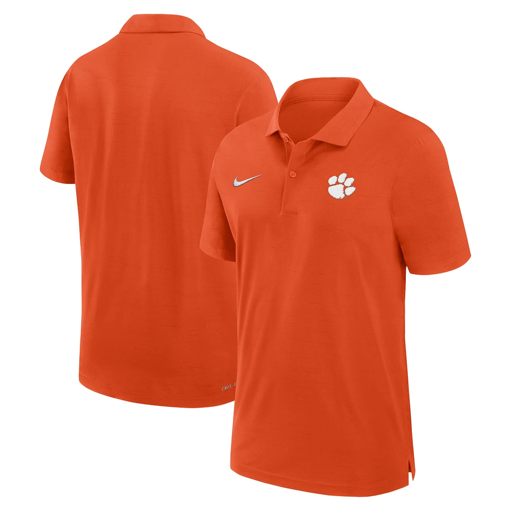 Men's Nike Orange Clemson Tigers Sideline Woven Performance Polo