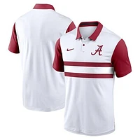 Men's Nike White/Crimson Alabama Crimson Tide Primetime Campus Pattern Vapor Performance Polo