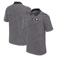 Men's Nike Black/White Georgia Bulldogs Primetime Victory Striped Performance Polo