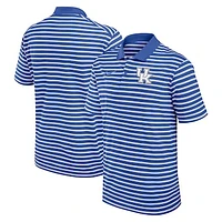 Men's Nike Royal/White Kentucky Wildcats Primetime Victory Striped Performance Polo