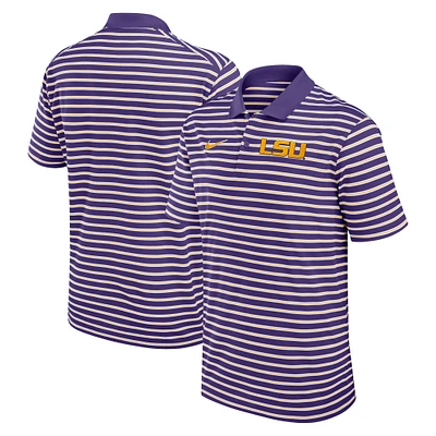 Men's Nike Purple/White LSU Tigers Primetime Victory Striped Performance Polo