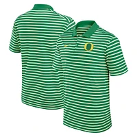 Men's Nike Green/White Oregon Ducks Primetime Victory Striped Performance Polo