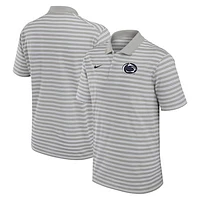 Men's Nike Pewter/White Penn State Nittany Lions Primetime Victory Striped Performance Polo