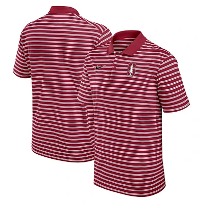 Men's Nike Cardinal/White Stanford Cardinal Primetime Victory Striped Performance Polo