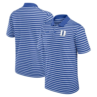 Men's Nike Royal/White Duke Blue Devils Primetime Victory Striped Performance Polo