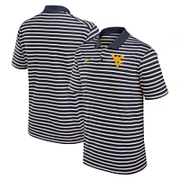 Men's Nike Navy/White West Virginia Mountaineers Primetime Victory Striped Performance Polo