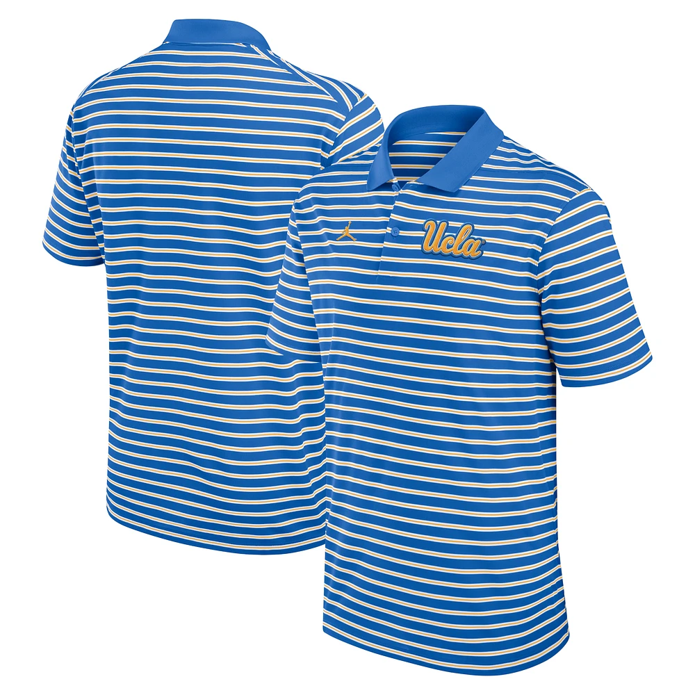 Men's Jordan Brand Blue/White UCLA Bruins Primetime Victory Striped Performance Polo