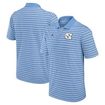 Men's Jordan Brand Carolina Blue/White North Tar Heels Primetime Victory Striped Performance Polo