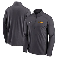 Men's Nike  Anthracite LSU Tigers Primetime Pacer Performance Half-Zip Top