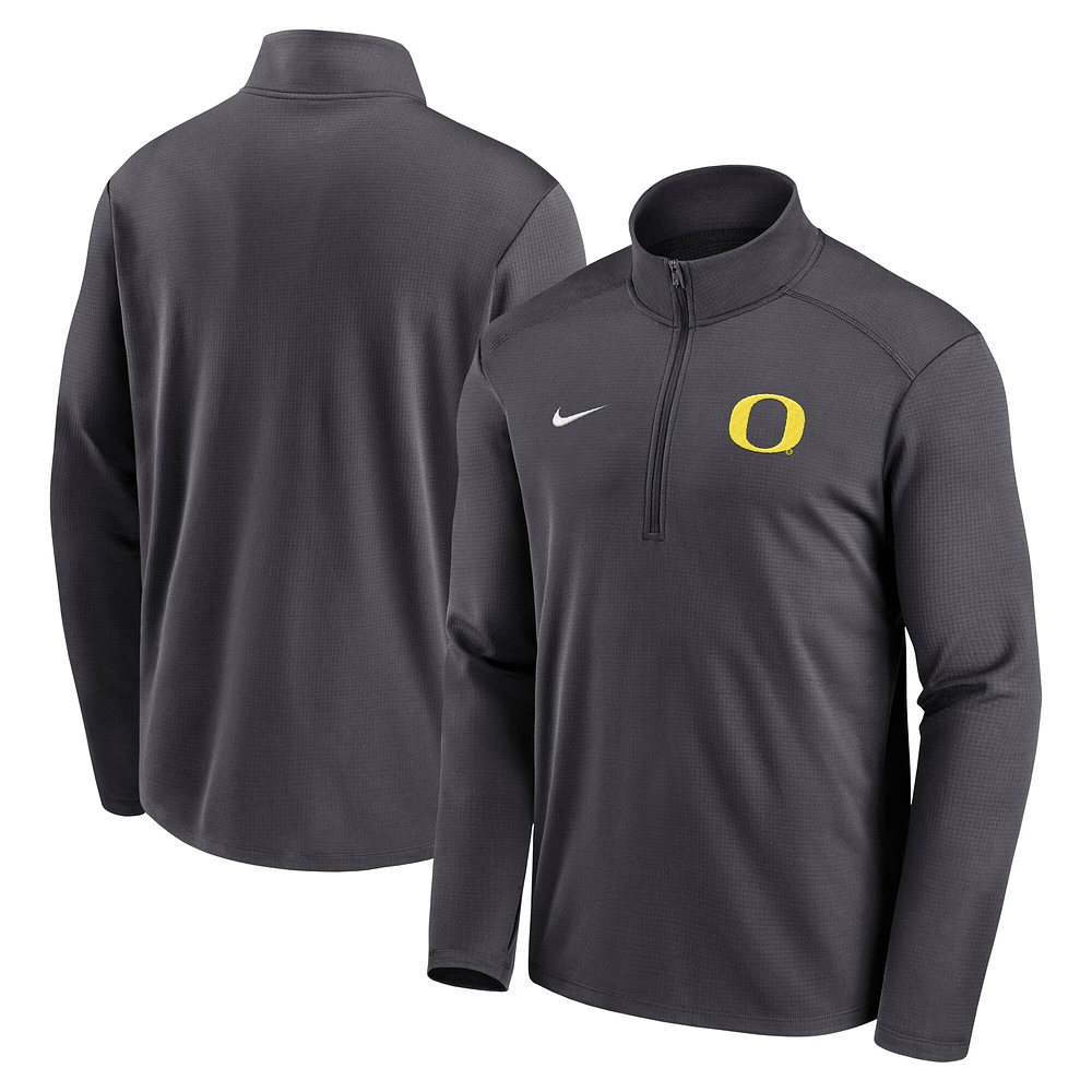 Men's Nike  Anthracite Oregon Ducks Primetime Pacer Performance Half-Zip Top