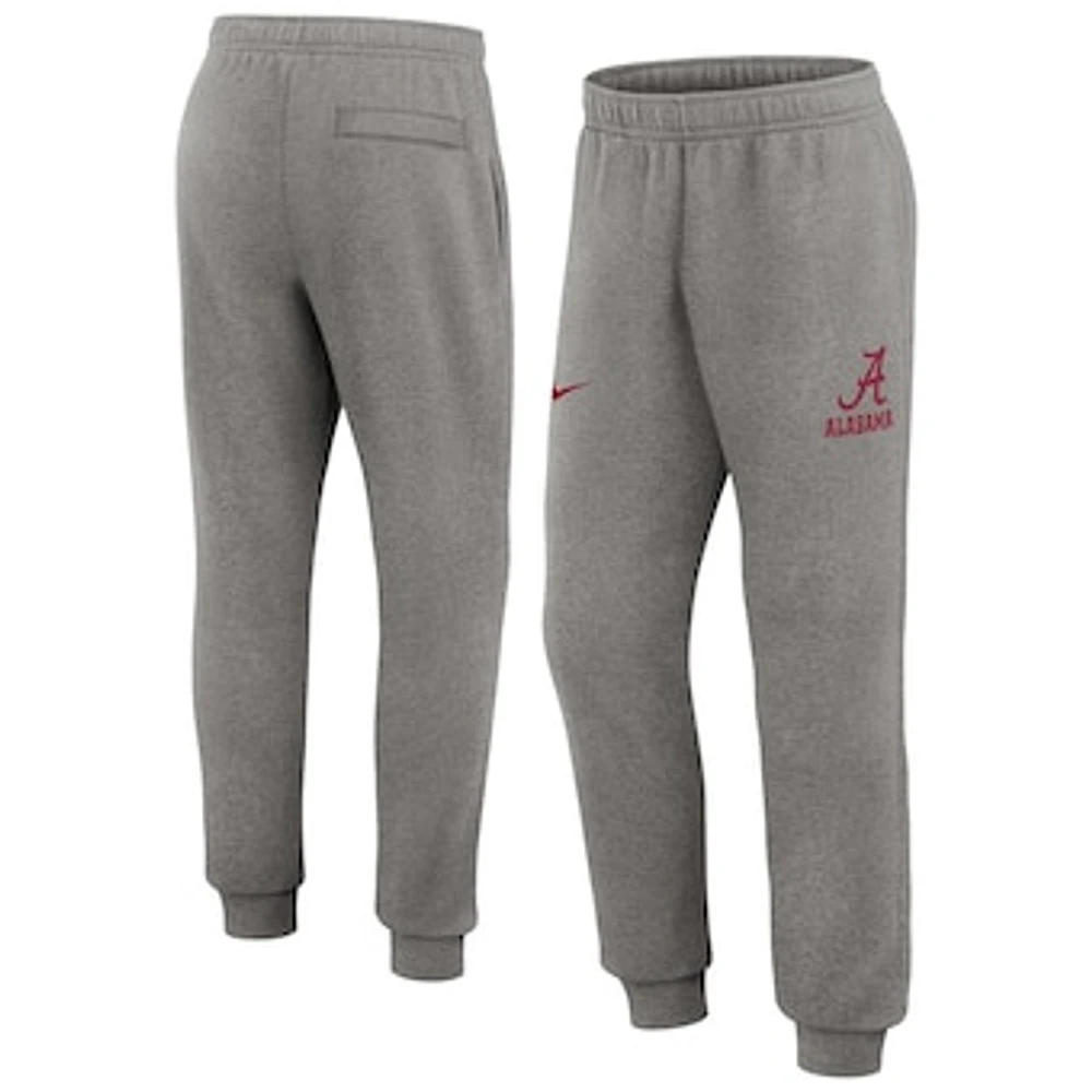 Men's Nike Heather Gray Alabama Crimson Tide Primetime Club Fleece Jogger Pants