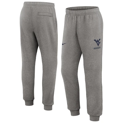 Men's Nike Heather Gray West Virginia Mountaineers Primetime Club Fleece Jogger Pants