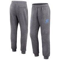 Men's Jordan Brand Heather Gray North Carolina Tar Heels Primetime Club Fleece Jogger Pants