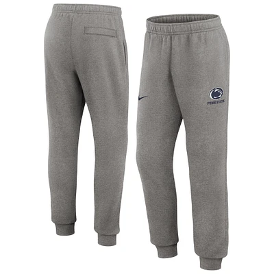 Men's Nike Heather Gray Penn State Nittany Lions Primetime Club Fleece Jogger Pants