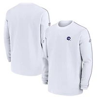 Men's Nike White Minnesota Vikings Alternate Logo Coach Long Sleeve Top