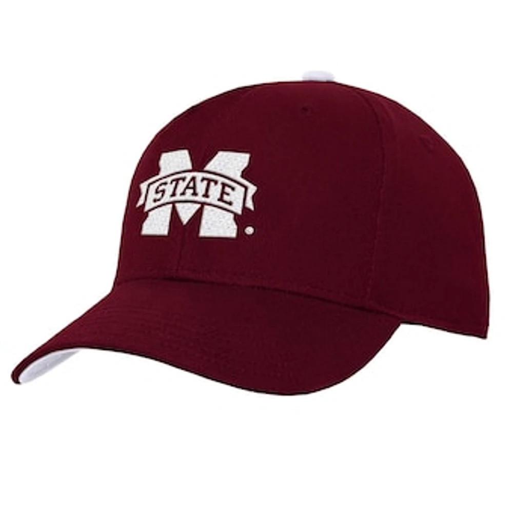 Youth Fanatics Maroon Mississippi State Bulldogs Logo Adjustable Hat