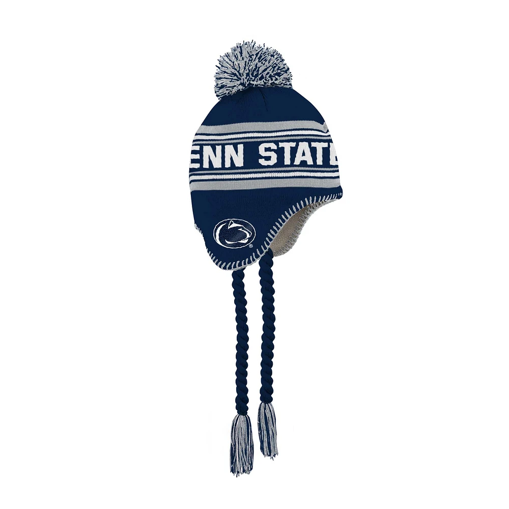 Youth Fanatics Navy Penn State Nittany Lions Jacquard Tassel Knit Hat with Pom