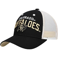 Youth Black Colorado Buffaloes Lockup Trucker Adjustable Hat