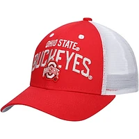 Youth Scarlet Ohio State Buckeyes Lockup Trucker Adjustable Hat