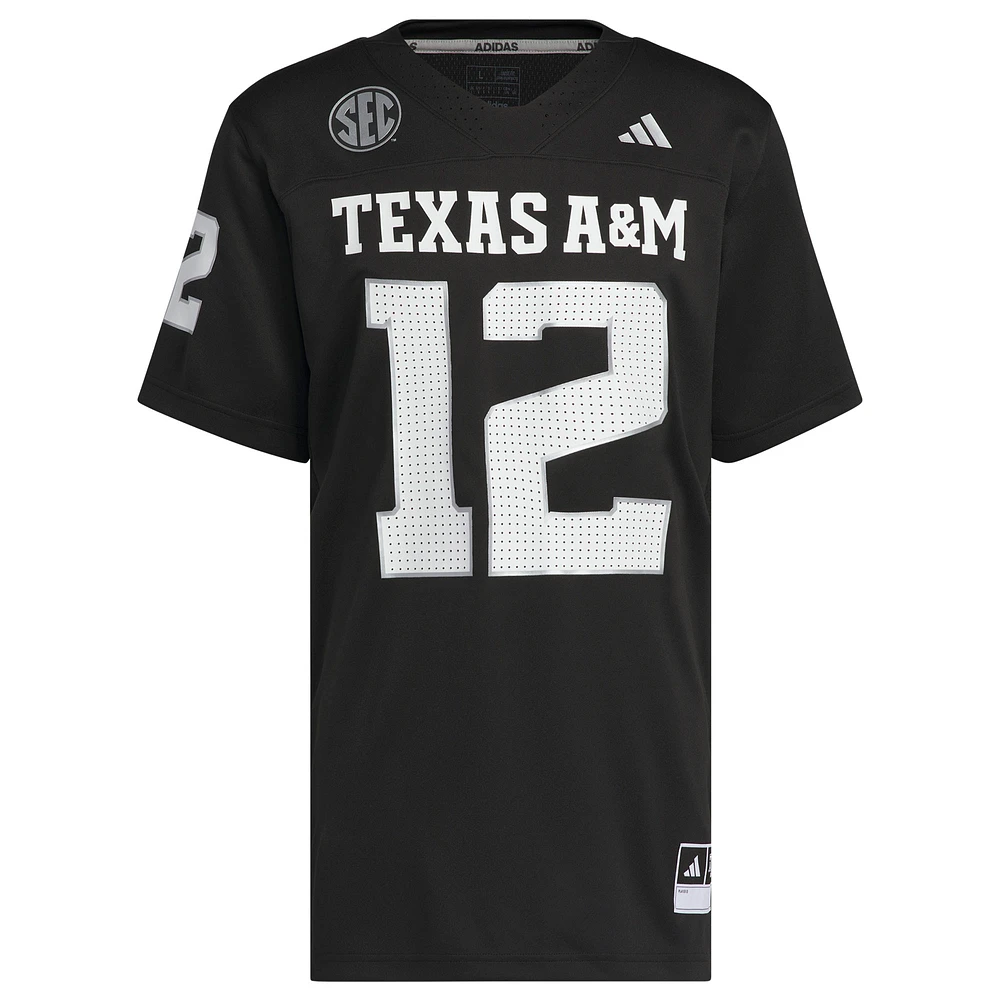 Men's adidas  Black Texas A&M Aggies Alternate Premier Strategy Jersey