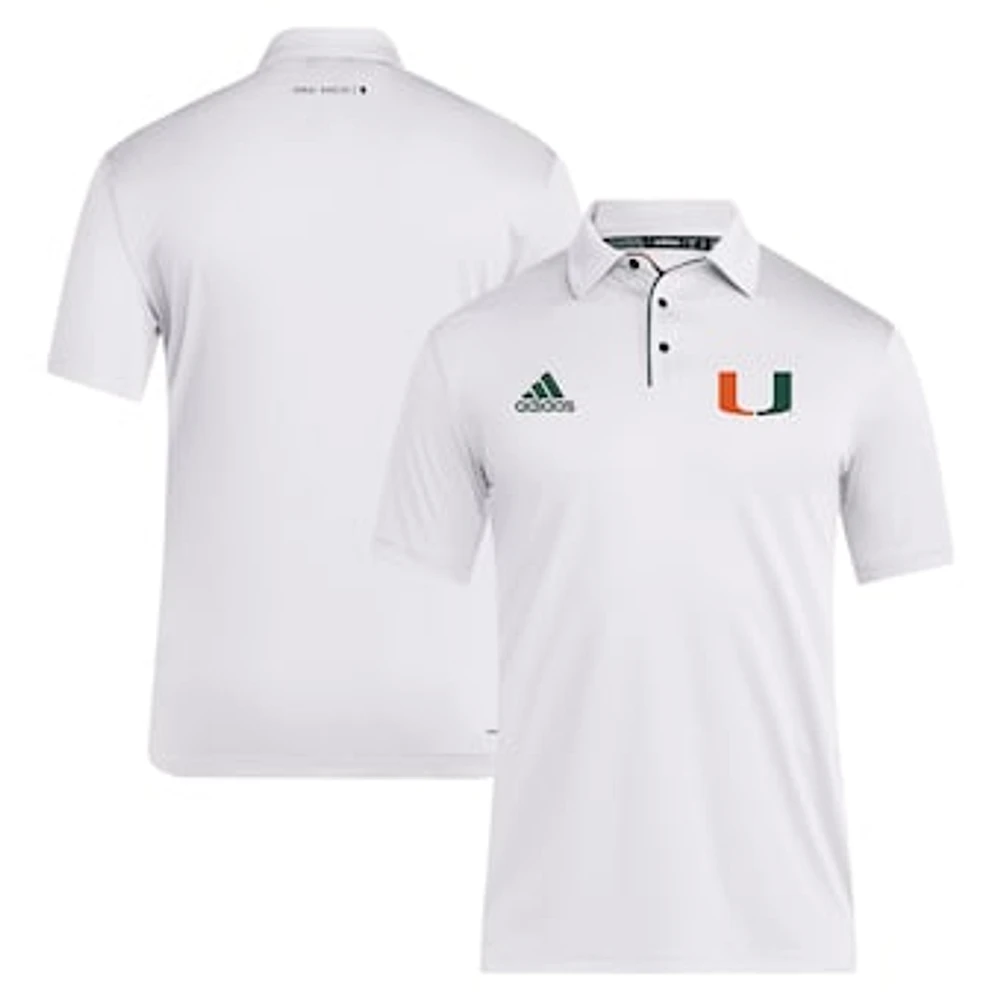 Men's adidas Miami Hurricanes 2024 Coaches AEROREADY Polo