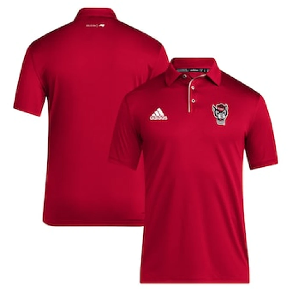 Men's adidas Red NC State Wolfpack 2024 Coaches AEROREADY Polo