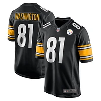 Men's Nike Scotty Washington  Black Pittsburgh Steelers Game Jersey