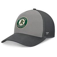 Men's Fanatics Gray/Graphite Oakland Athletics A-Frame Trucker Adjustable Hat