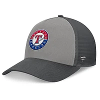 Men's Fanatics Gray/Graphite Texas Rangers A-Frame Trucker Adjustable Hat