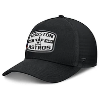 Men's Fanatics Black Houston Astros Team Patch A-Frame Trucker Snapback Hat