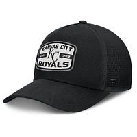 Men's Fanatics Black Kansas City Royals Team Patch A-Frame Trucker Snapback Hat