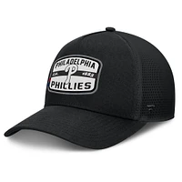 Men's Fanatics Black Philadelphia Phillies Team Patch A-Frame Trucker Snapback Hat