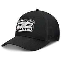 Men's Fanatics Black San Francisco Giants Team Patch A-Frame Trucker Snapback Hat