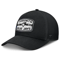 Men's Fanatics Black Toronto Blue Jays Team Patch A-Frame Trucker Snapback Hat