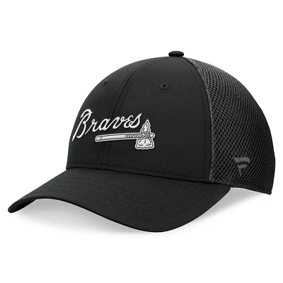 Men's Fanatics Black Atlanta Braves Spacer Mesh Flex Hat