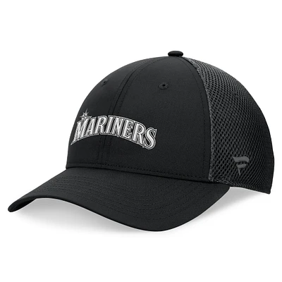 Men's Fanatics Black Seattle Mariners Spacer Mesh Flex Hat