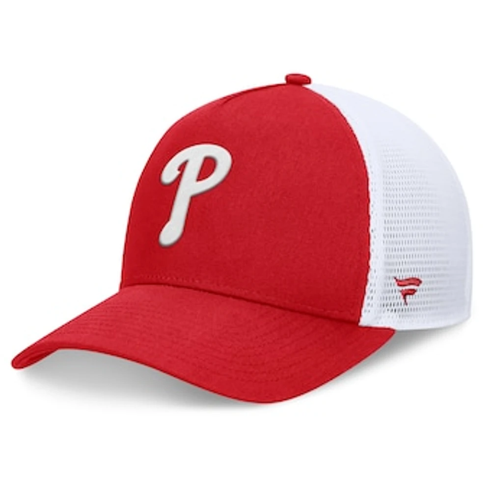 Men's Fanatics Red Philadelphia Phillies Fundamental A-Frame Adjustable Hat