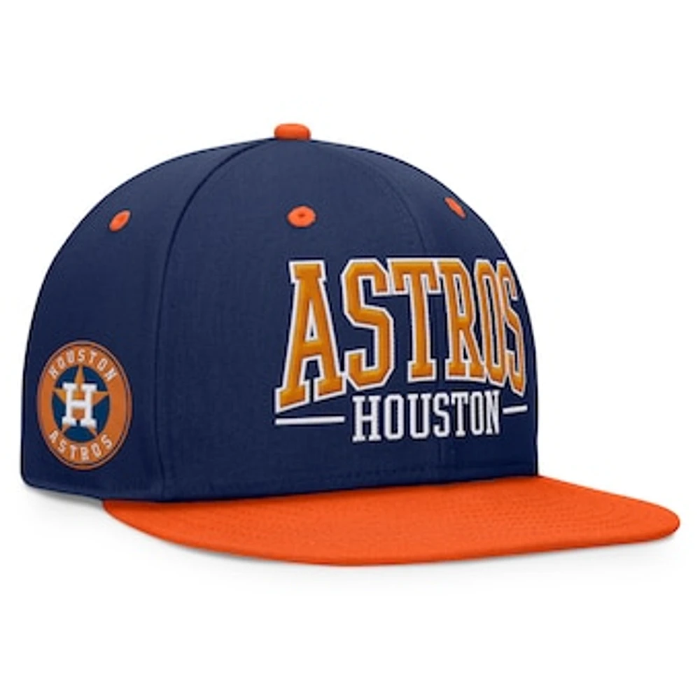 Men's Fanatics Navy/Orange Houston Astros Fundamental Bold Snapback Hat