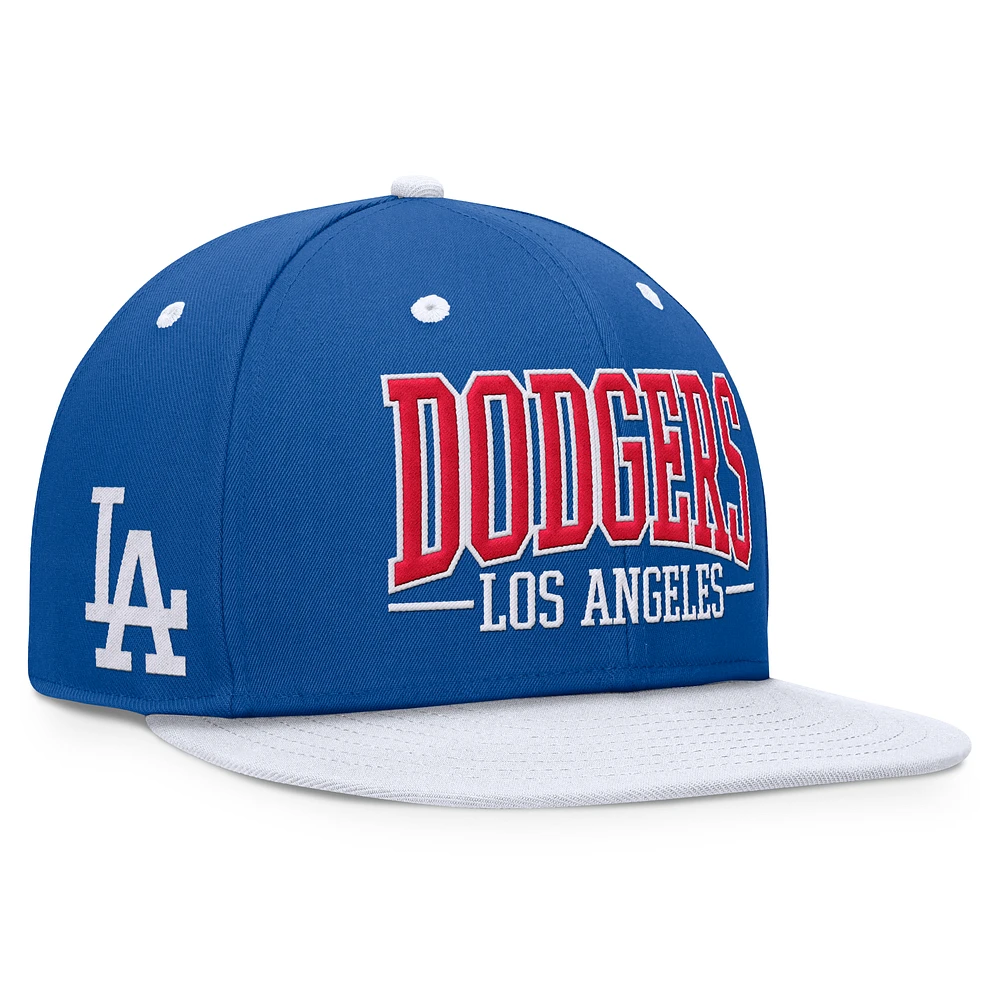 Men's Fanatics Royal/White Los Angeles Dodgers Fundamental Bold Snapback Hat