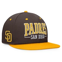 Men's Fanatics Brown/Gold San Diego Padres Fundamental Bold Snapback Hat