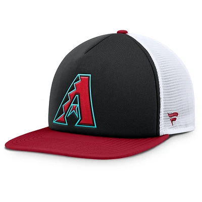 Men's Fanatics Black/White Arizona Diamondbacks Fundamental Foam Front Snapback Hat