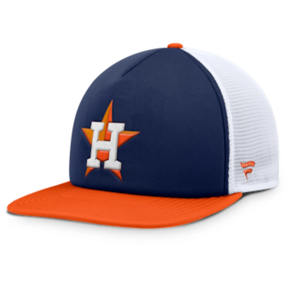 Men's Fanatics Navy/White Houston Astros Fundamental Foam Front Snapback Hat