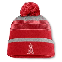 Men's Fanatics  Red Los Angeles Angels Fundamental Gradient Cuffed Knit Hat with Pom