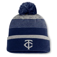 Men's Fanatics  Navy Minnesota Twins Fundamental Gradient Cuffed Knit Hat with Pom