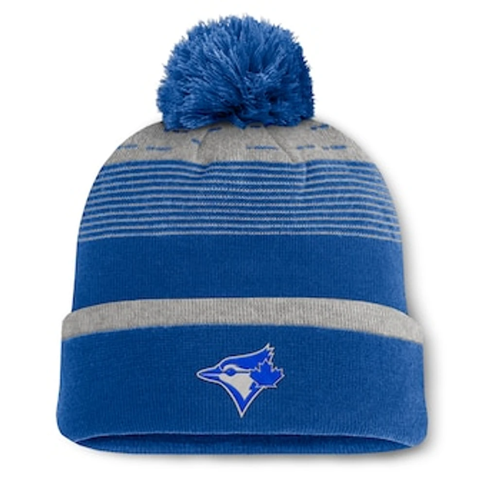 Men's Fanatics  Royal Toronto Blue Jays Fundamental Gradient Cuffed Knit Hat with Pom