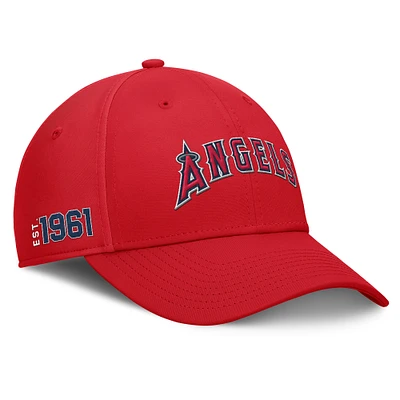 Men's Fanatics Red Los Angeles Angels Fundamental Tag Flex Hat