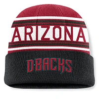 Men's Fanatics Black Arizona Diamondbacks Fundamental Team Stripe Cuffed Knit Hat