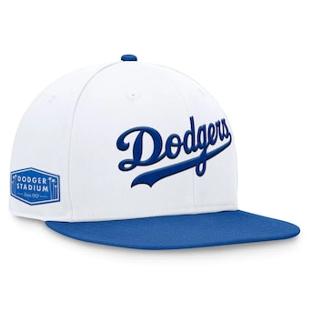 Men's Fanatics White/Royal Los Angeles Dodgers Fundamental Two-Tone Fitted Hat