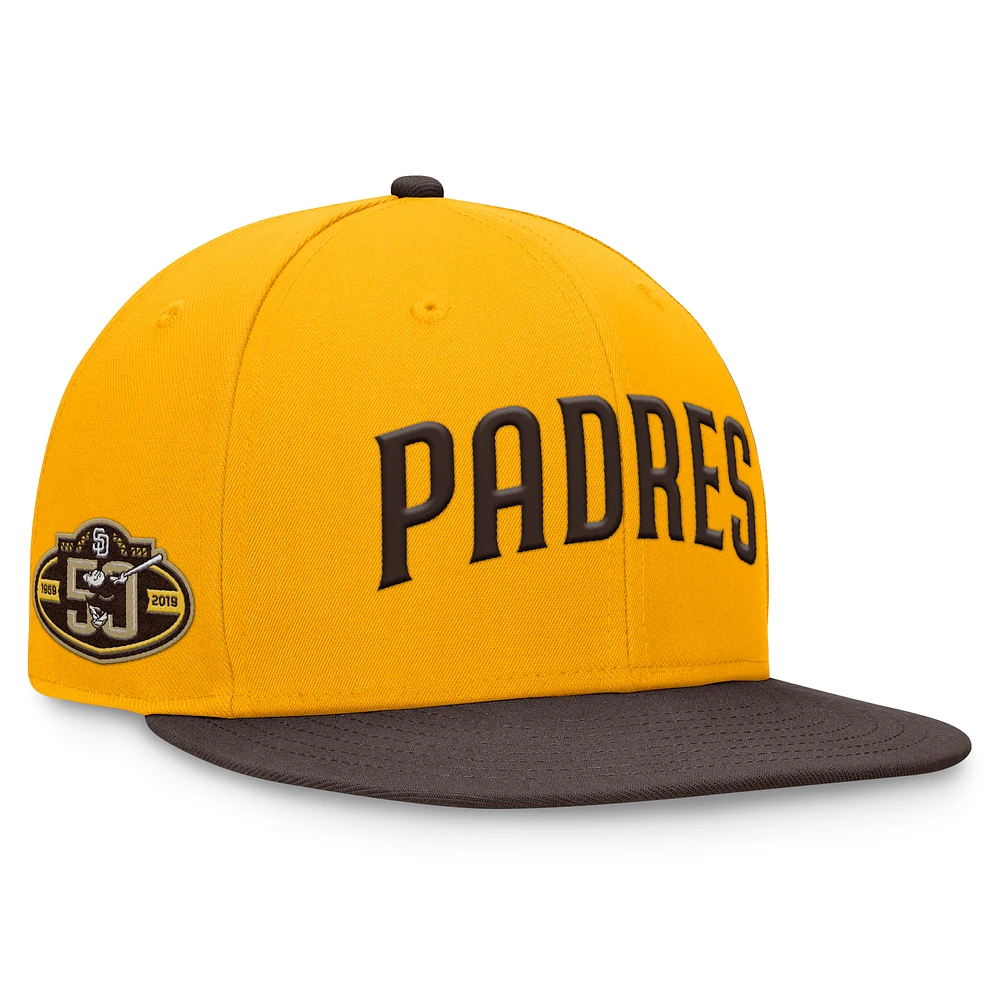 Men's Fanatics Gold/Brown San Diego Padres Fundamental Two-Tone Fitted Hat