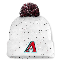 Women's Fanatics White Arizona Diamondbacks Fundamental Confetti Cuffed Knit Hat with Pom